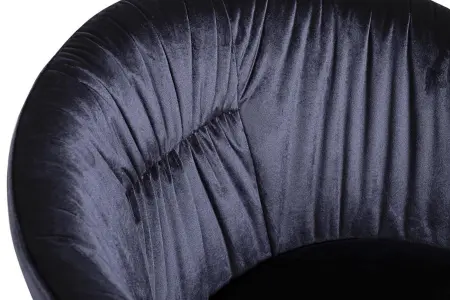 Стул мягкий со спинкой и подлокотниками темно-синий 83 см