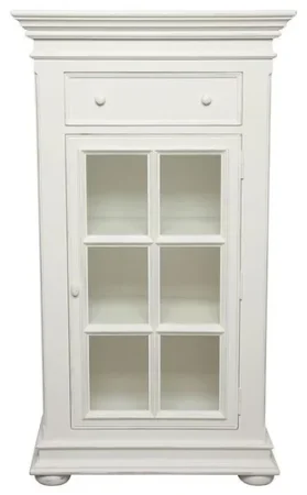 Шкаф стеклянный с ящиком маленький Нордик