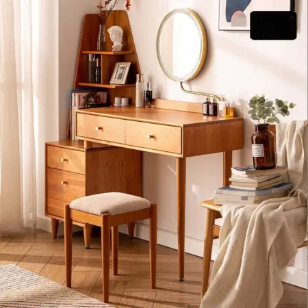 Туалетный столик тумбой и угловой полкой Твигги