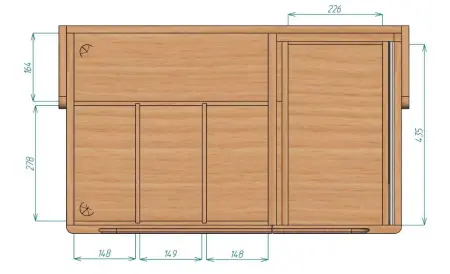Косметический столик с откидной крышкой,с ящиками Твигги