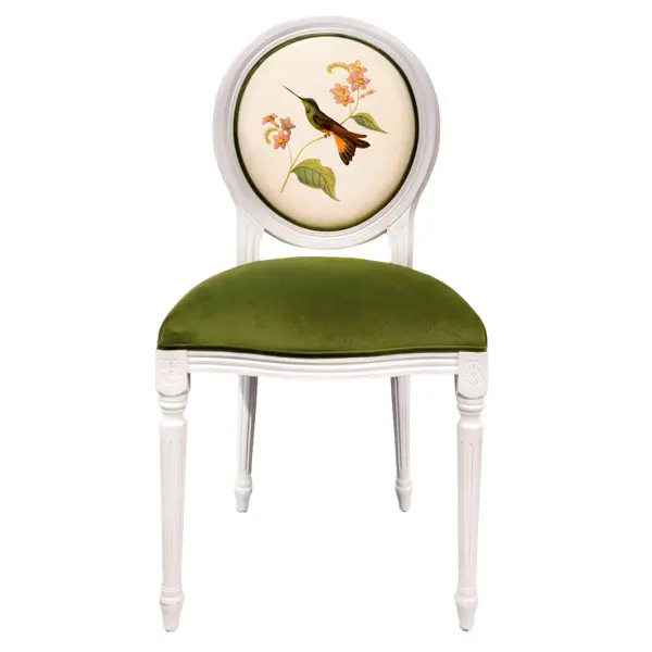 Стул Медальон Райская птица белый каркас Ver.1