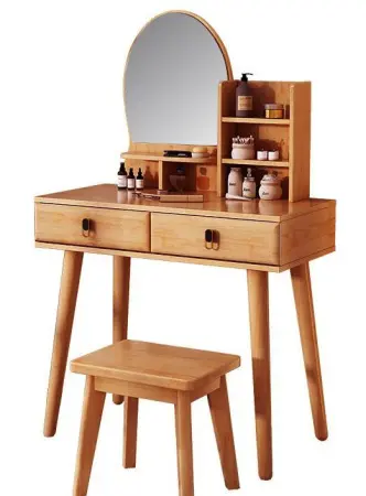 Туалетный столик с зеркалом и полками,с 2-мя выдвижными ящиками Твигги