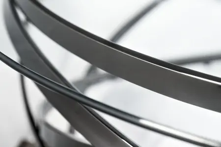 Стол журнальный стекло прозр/темн.хром d120х40см