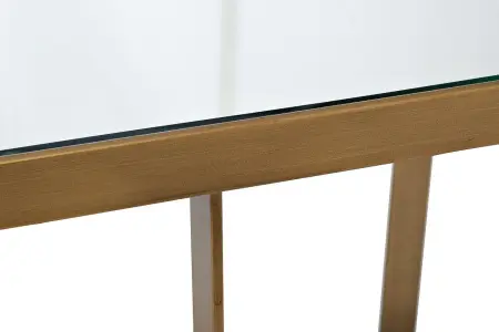 Стол журнальный зеркало/матовое золото 50х50х40см