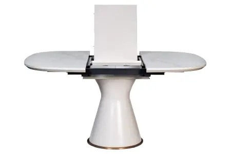 Стол обеденный раскладной 110(150)х110х76см белый