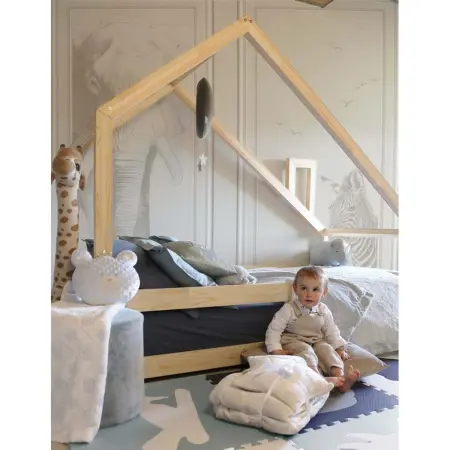 Набор детский в коробке (Плед флисовый + подушка) BLANC MINI BOYS голубой