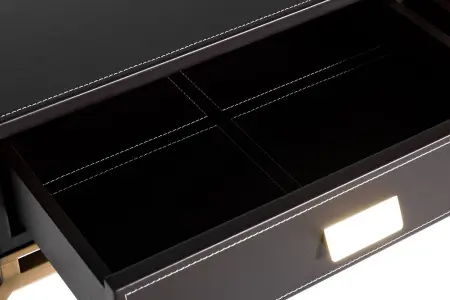 Стол письменный коричн/мат.золото  126х66х76см