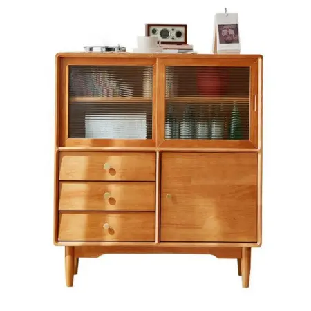 Шкаф сервант стеклянный с ящиками Твигги