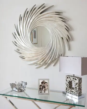 Зеркало в раме Свирл 20C. Silver/09