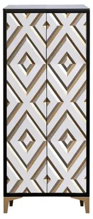 Шкаф с ромбовидным рисунком с двумя дверцами Иллюзия