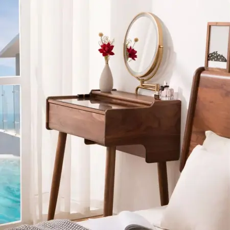 Туалетный столик с ящиком и стеклянной столешницей Твигги