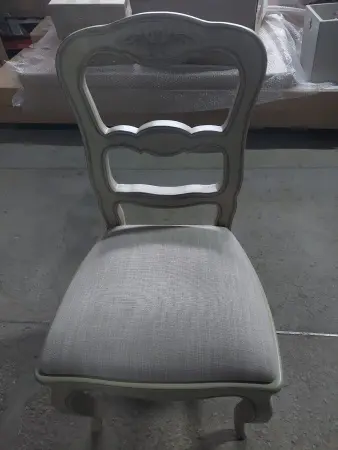 Стул с мягким сидением "Поместье", Поместье/Шато, ткань Кат. А СВЕТЛЫЙ ЛЁН 08