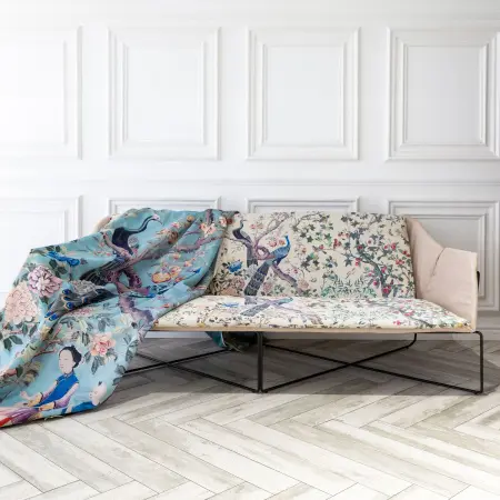 Диван трехместный «Императорский сад» Эйфель грей