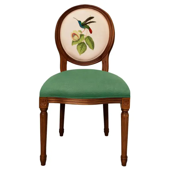 Стул Медальон Райская птица Ver.4 зеленый