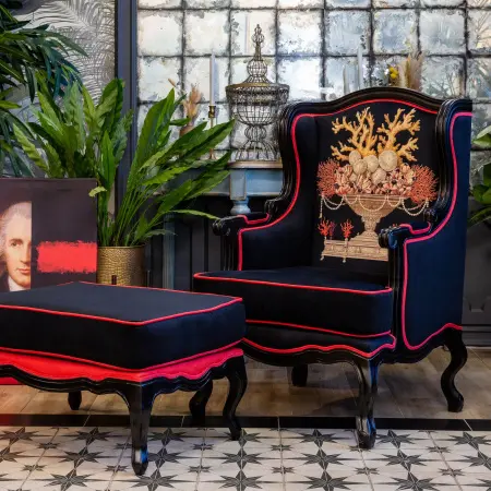 Банкетка для кресла «Море волнуется»