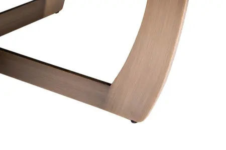 Журнальный столик стеклянный с металлическими ножками Space