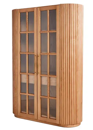 Шкаф стеклянный из массива дерева Намибия фото