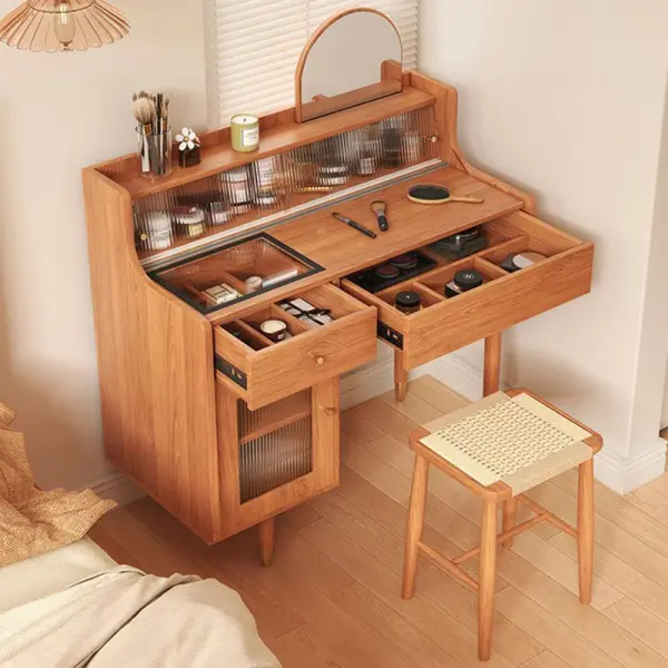 Туалетный столик с 2 выдвижными ящиками и зеркалом Твигги