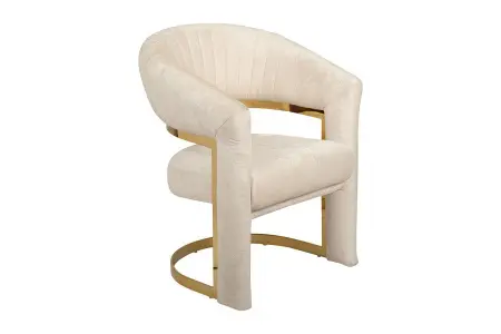 Стул велюр кремовый/золото 67х66х85см