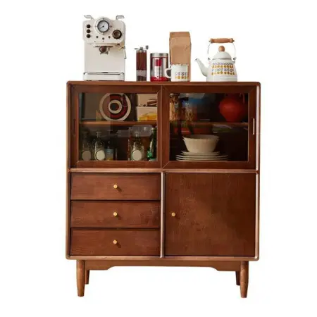 Шкаф сервант стеклянный с ящиками Твигги