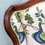 Кресло «Индокитайский зеленый павлин» (красное дерево)