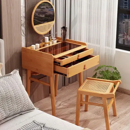 Туалетный столик с ящиками со стеклянной столешницей Твигги