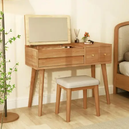 Туалетный столик с потайным зеркалом и тремя ящиками Твигги