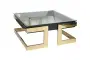 Журнальный столик стеклянный с золотыми ножками Marbella