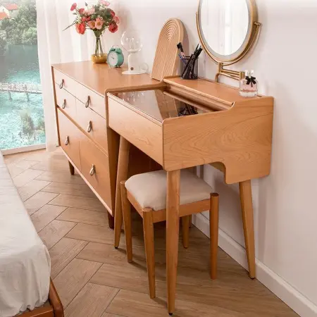 Туалетный столик с ящиком и стеклянной столешницей Твигги