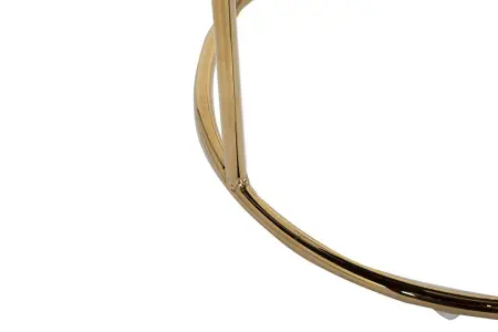 Пуфик круглый черный с золотым 45 см