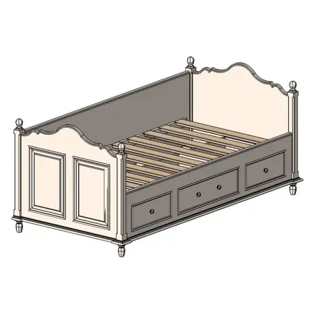 Кровать-кушетка 90 190 из массива Марсель