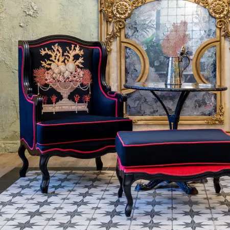 Банкетка для кресла «Море волнуется»