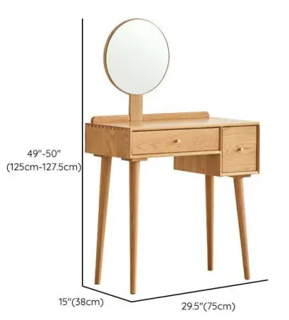 Зеркальный туалетный столик с 2 выдвижными ящиками Твигги