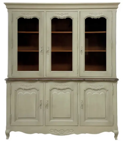 Буфет трехдверный со стеклом Поместье