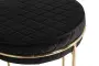 Пуфик круглый черный с золотым 45 см