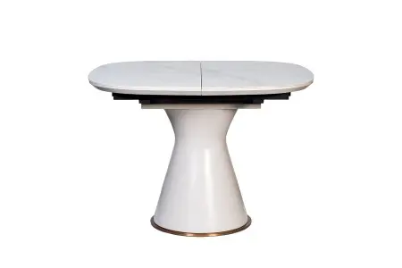 Стол обеденный раскладной 110(150)х110х76см белый