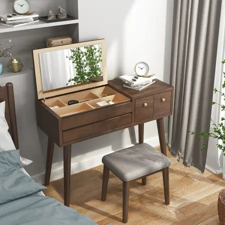 Туалетный столик с потайным зеркалом и тремя ящиками Твигги