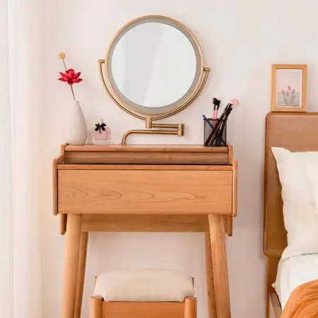 Туалетный столик с ящиком и стеклянной столешницей Твигги