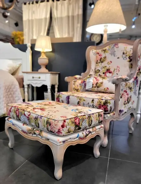 Банкетка Базиль с цветочным принтом JARDIN