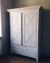 Шкаф платяной двухдверный белый Бретань