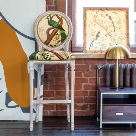 Барный стул «Индокитайский зелёный павлин»