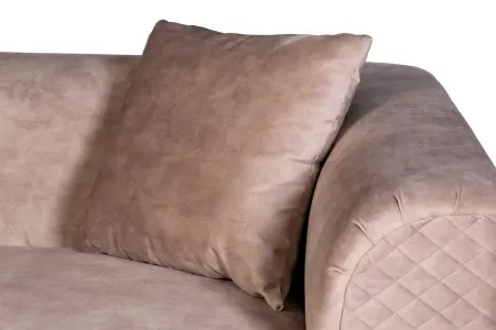 Диван двухместный велюр бежевый 185х105х76см