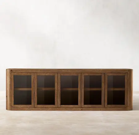 коричневая минималистичная тумба из дерева Осло