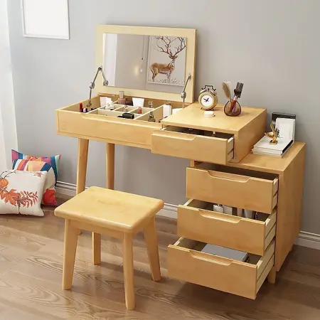 Туалетный столик с ящикамии, зеркалом и тумбой Твигги