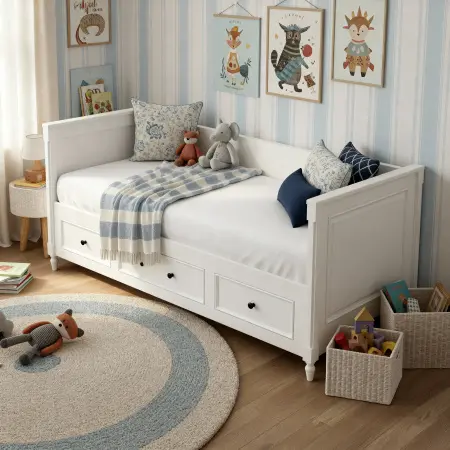 Кровать-кушетка 90 190 из массива Нордик