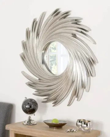 Зеркало в раме Свирл 20C. Silver/09