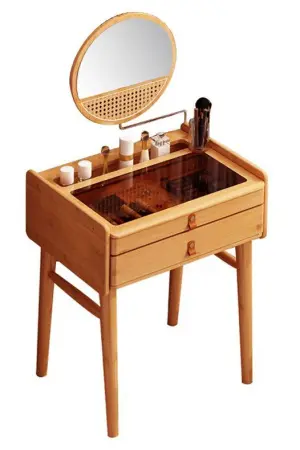 Туалетный столик с ящиками со стеклянной столешницей Твигги