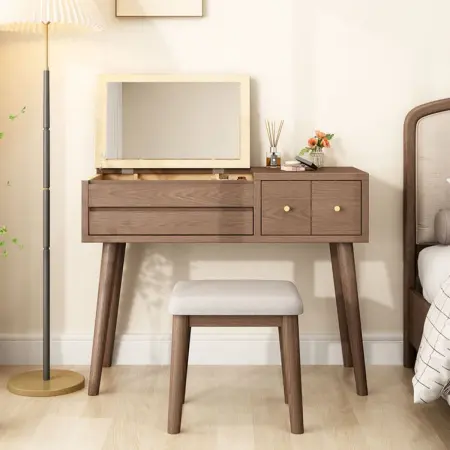 Туалетный столик с потайным зеркалом и тремя ящиками Твигги