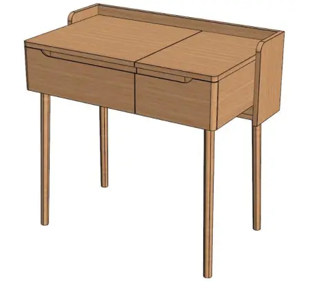 Косметический столик с откидной крышкой,с ящиками Твигги