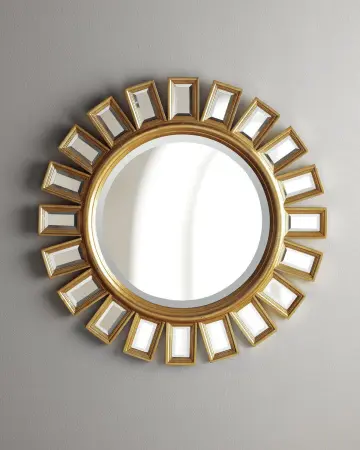 Зеркало в круглой раме Эштон Gold